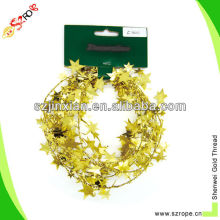 Christmas hanging tinsel decoration with stars